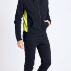 TUTA CON FELPA ZIP E CAPPUCCIO E PANTALONE CON POLSO UOMO LEONE