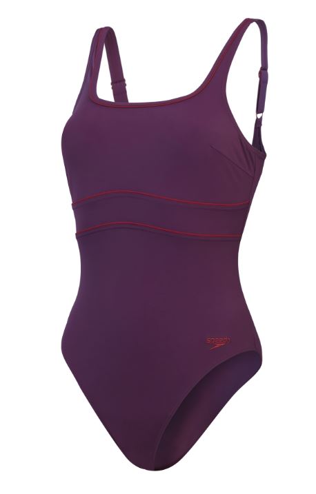 Speedo Contourluxe Costume Intero Donna - Stampato, Modellante Con Controllo Pancia E Spalline Regolabili